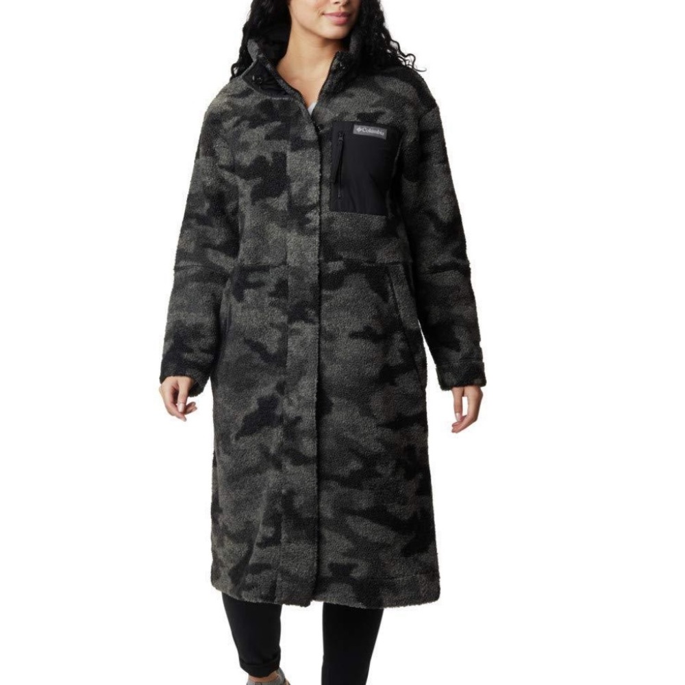 Columbia Panorama Full Length Jacket in Black Camo- Size Medium